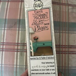 Hobby Lobby Inspirational Wall Decal - Pink and Black